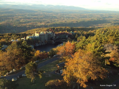 View of Mohonk Mountain House from top of Hike